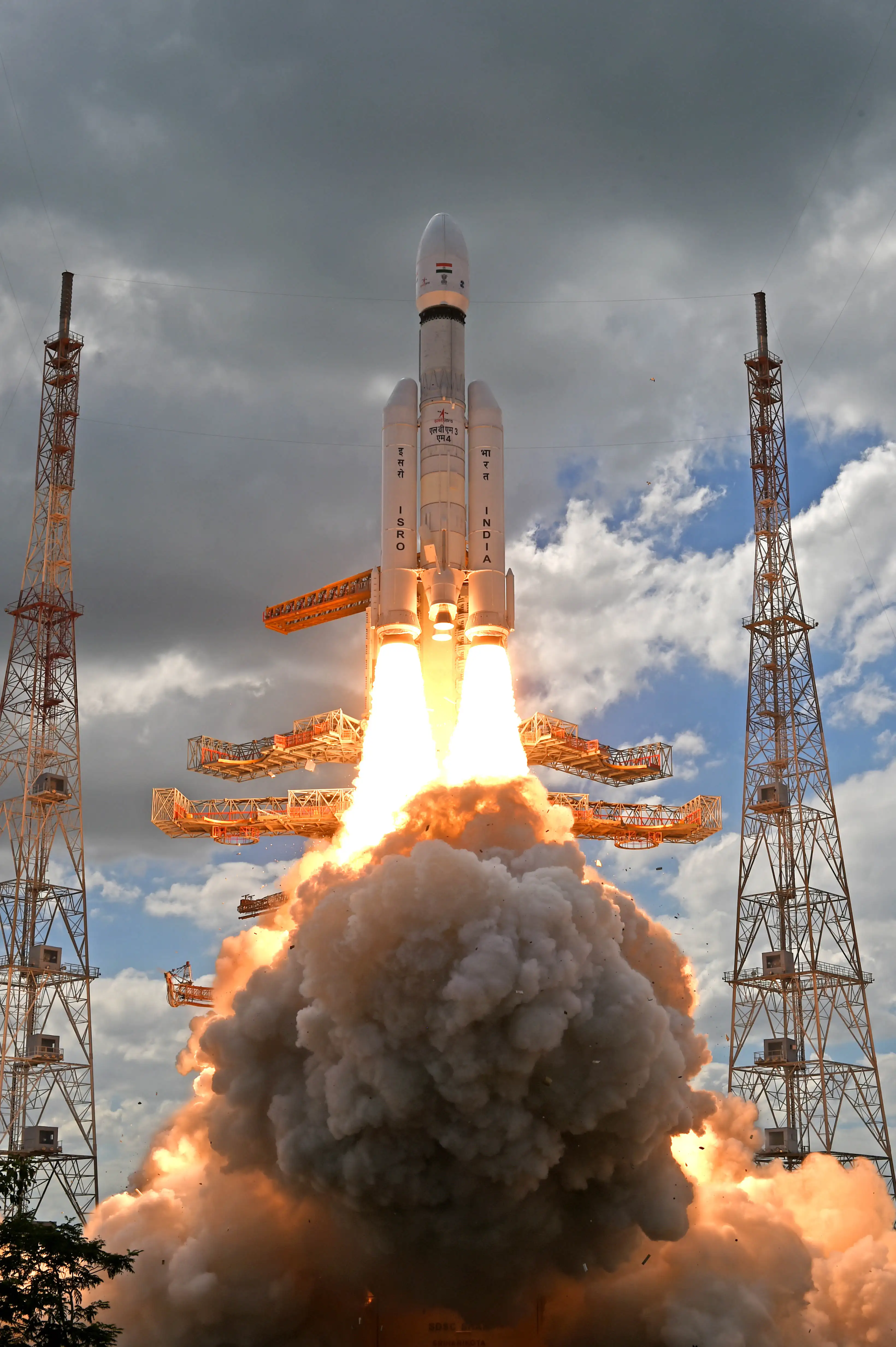 LVM3 lifting off from Sriharikota