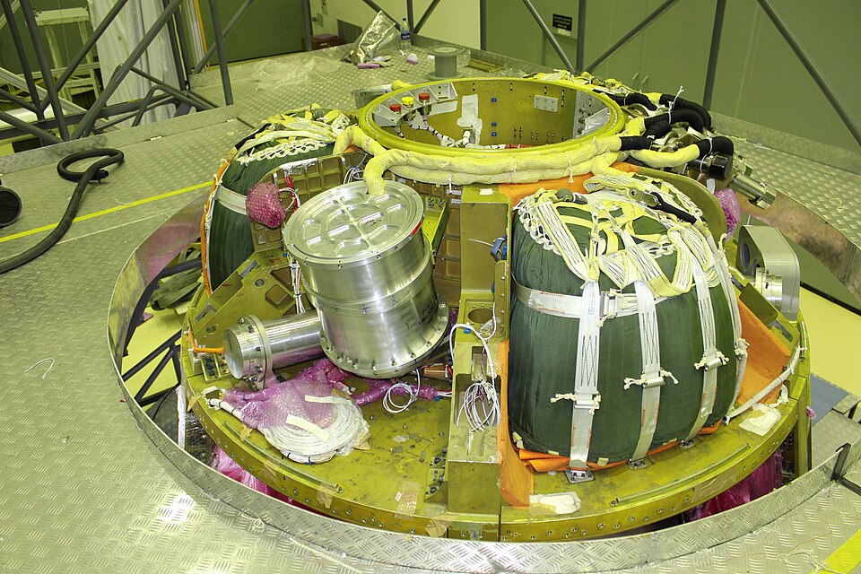 Parachute deceleration system in the TV-D1 crew module